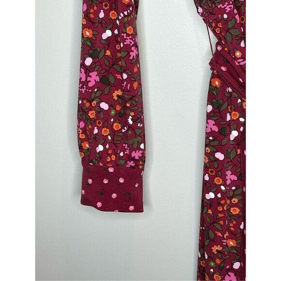 Talbots Red Floral Tie Waist Midi Dress Size 1X - Picture 4 of 7